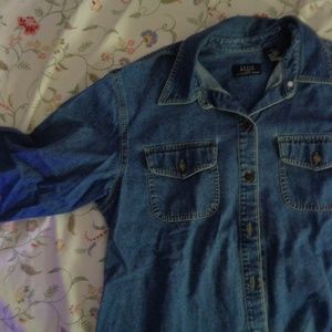 DENIM SHIRT - DARK WASH, LONG SLEEVE